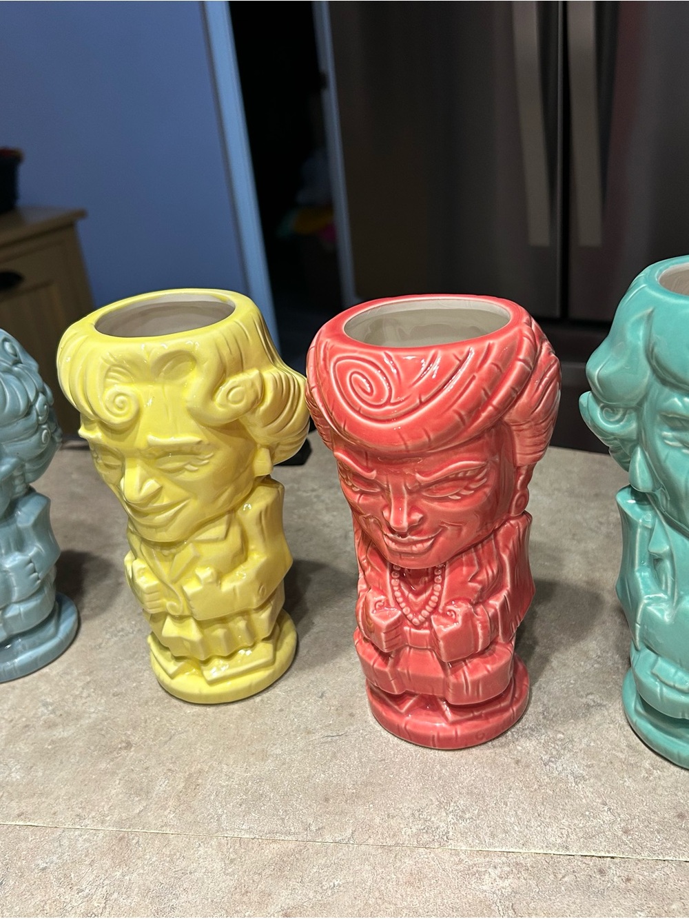 Colorful Ceramic Tiki vase Set - GOLDEN GIRLS